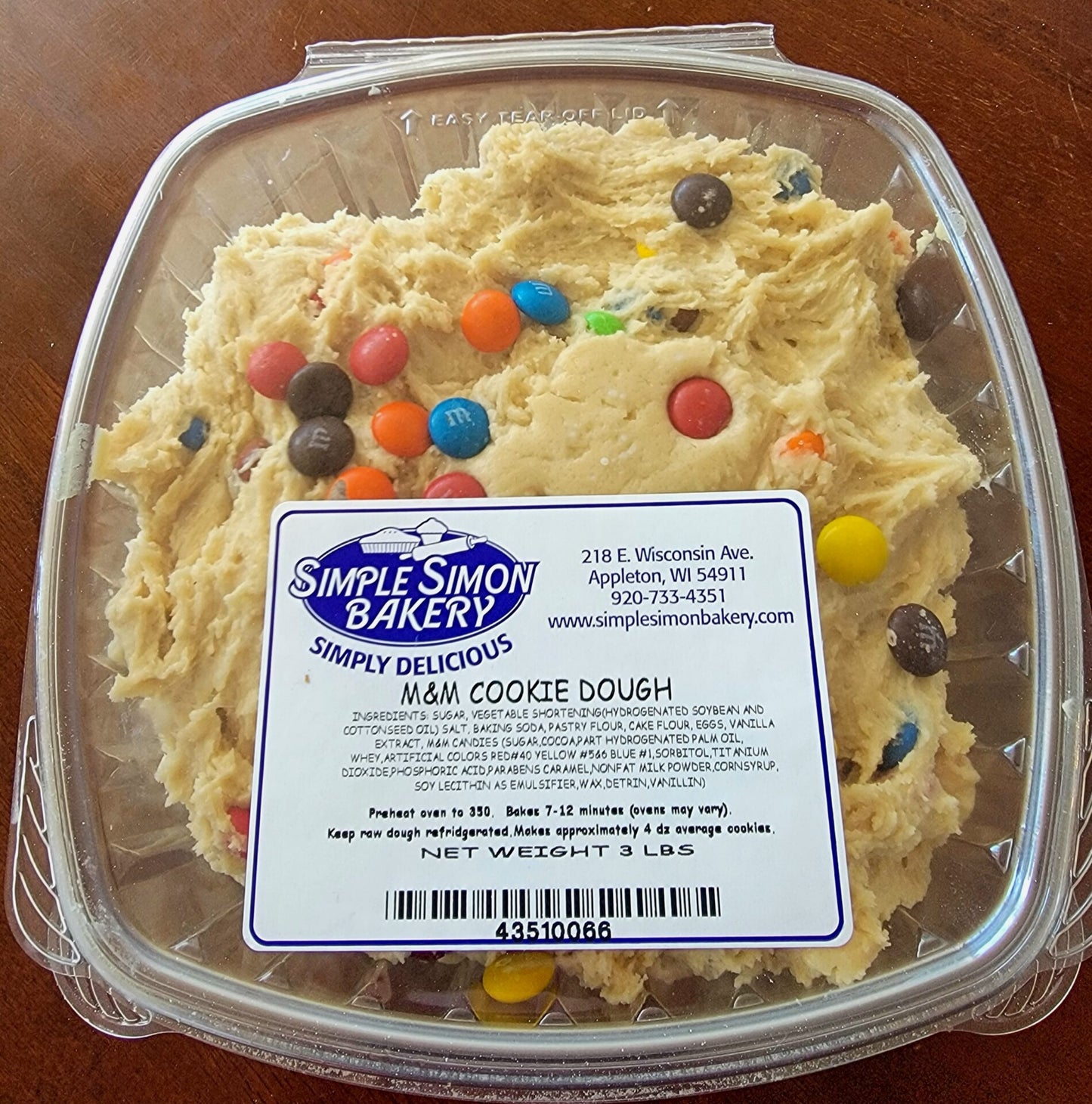 M&M Cookie Dough (3 pounds)