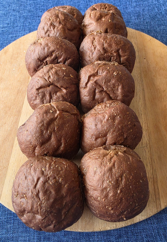 Pumpernickel Dinner Roll Buns - 12 pack