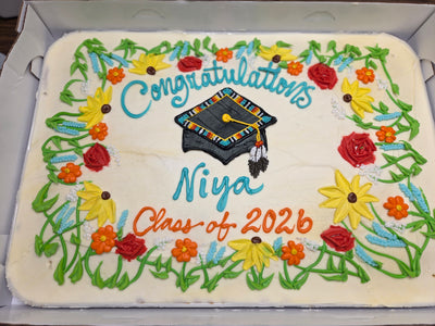 Graduation Cap and Flowers