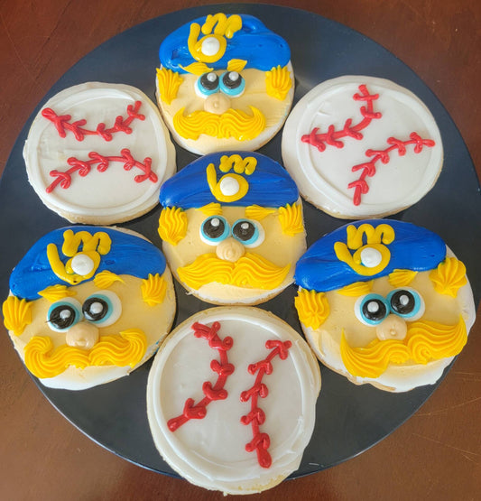 Baseball Brewers Piped Cookies (each)
