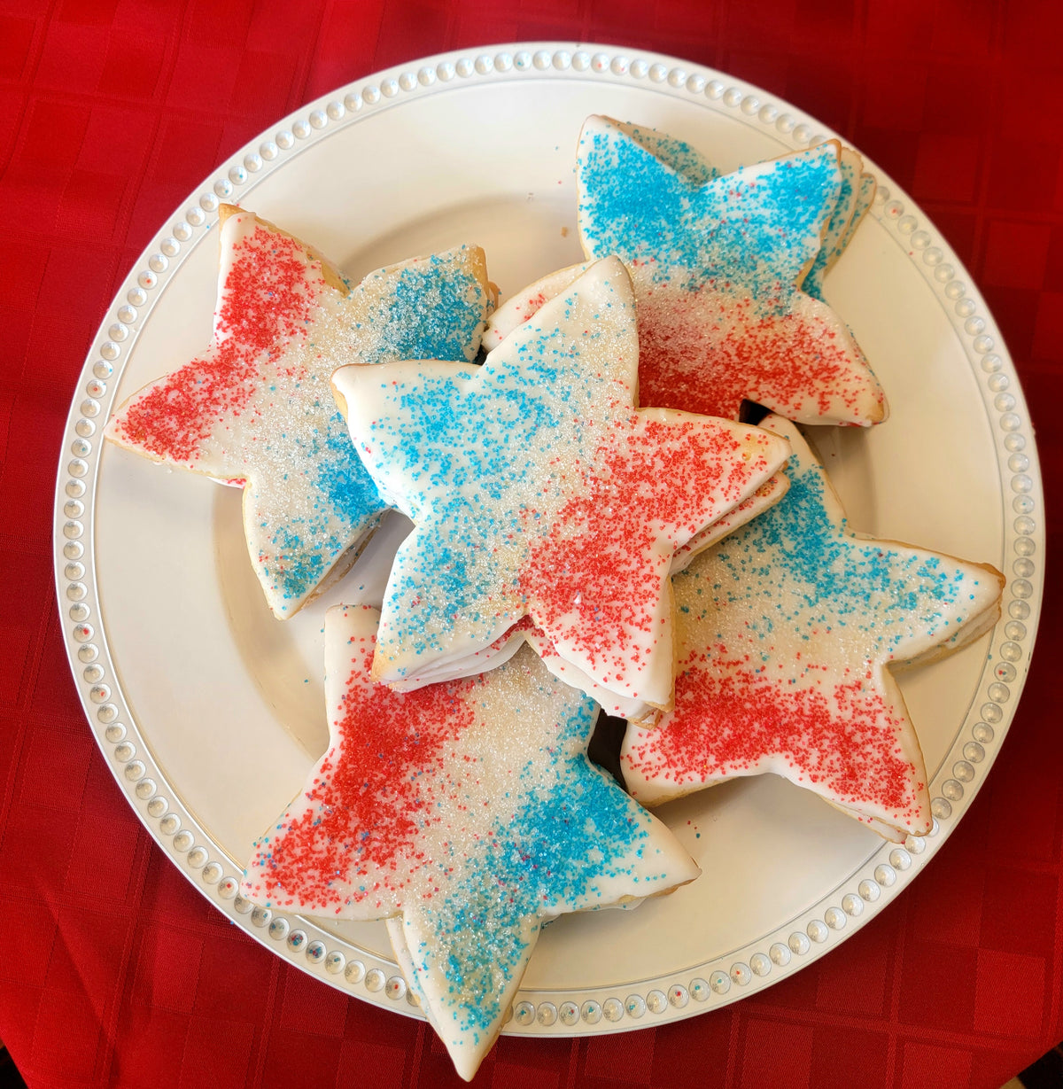 Red, White & Blue Star Sugar Cookie (12-pack) (ship)