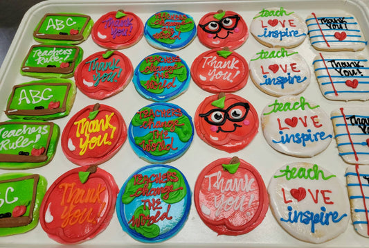Teacher Appreciation Piped Cookies (each)