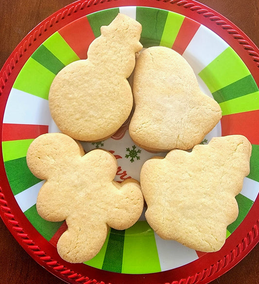 Uniced Sugar Cookie Seasonal Cutouts (one dozen) (fundraiser)